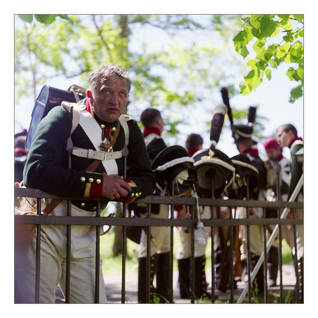 Реконструкторы на Бородинском поле. Военно-исторический праздник «Стойкий оловянный солдатик», фото и видео. Швейцарская пехота репетиция