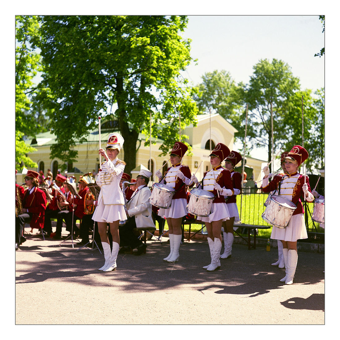 Реконструкторы на Бородинском поле. Военно-исторический праздник «Стойкий оловянный солдатик», фото и видео. Швейцарская пехота репетиция